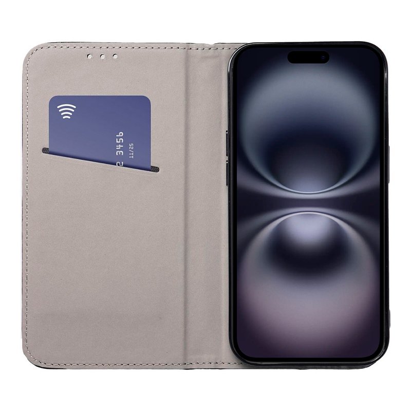 Étui à rabat COOL pour iPhone 16 Bordeaux uni