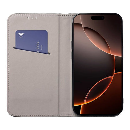Étui à rabat tendance pour iPhone 16 Pro Max, noir uni