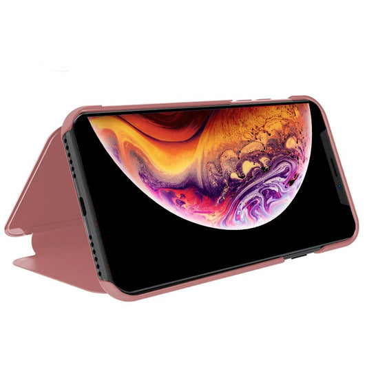 Étui à rabat transparent pour iPhone XS Max, rose