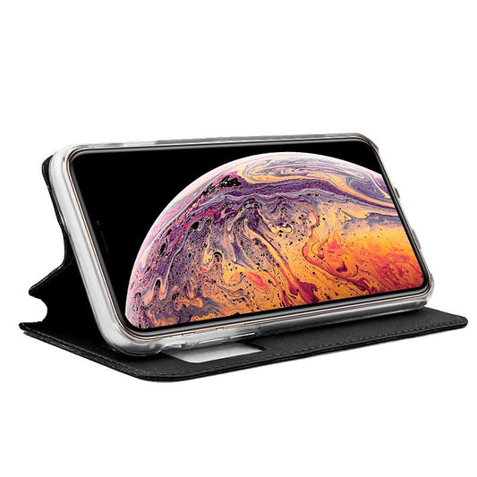 Étui à rabat Cool pour iPhone XS Max - Noir lisse