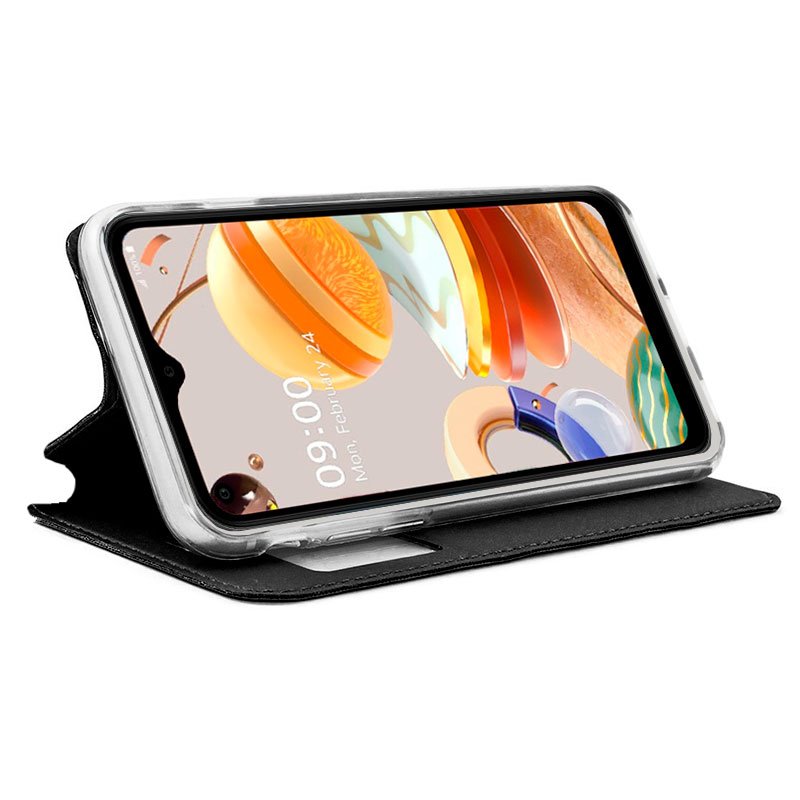 Étui à rabat Cool pour LG K41s / K51s, noir uni