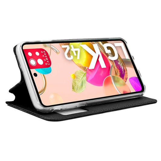 Étui à rabat Cool pour LG K42, noir uni