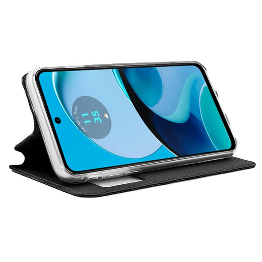 Étui à rabat tendance pour Motorola Moto G14, noir uni