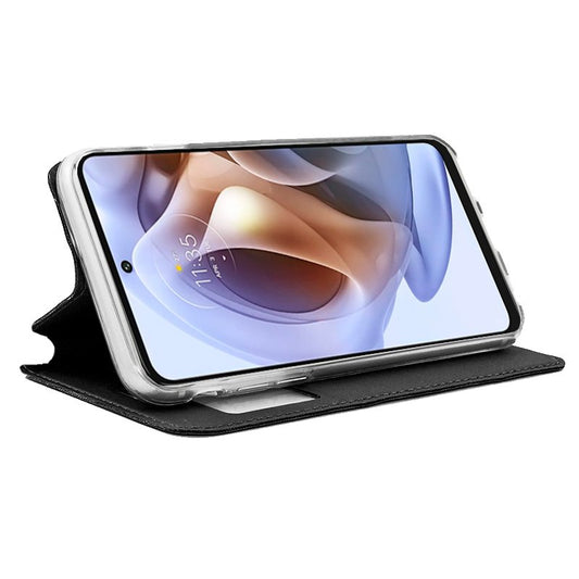 Étui à rabat Cool pour Motorola Moto G31/G41 Noir lisse
