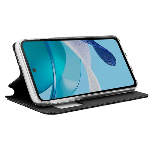 Étui à rabat tendance pour Motorola Moto G53 5G, noir uni