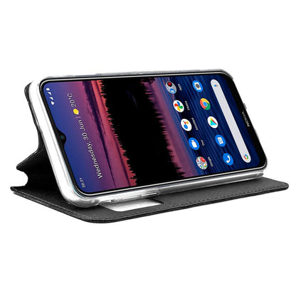 Étui à rabat noir lisse pour Nokia G10/G20