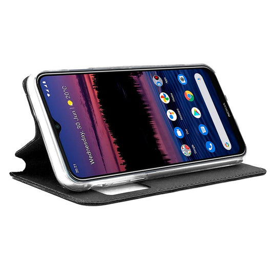 Étui à rabat noir lisse pour Nokia G10/G20