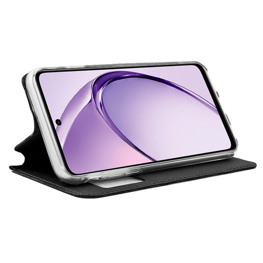 Étui à rabat élégant pour Oppo A40 / A40m / A60 5G, noir lisse