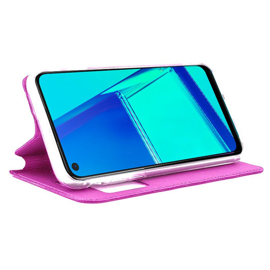 Étui à rabat tendance pour Oppo A52 / A72 / A92 - Rose uni