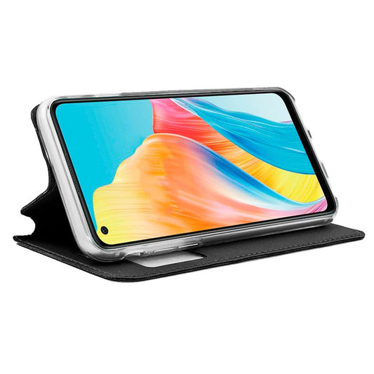 Étui à rabat élégant pour Oppo A78 4G, noir lisse