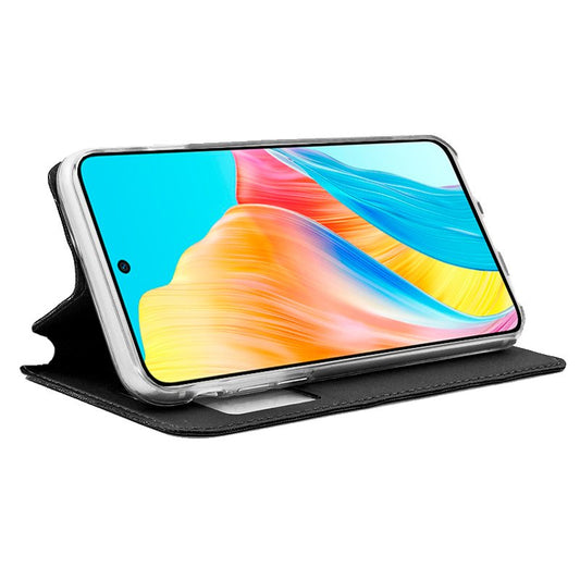 Étui à rabat élégant pour Oppo A98 5G, noir lisse