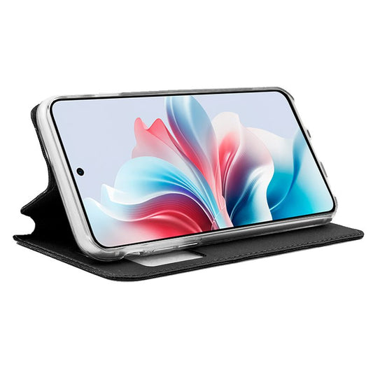 Étui à rabat élégant pour Oppo Reno 11F 5G, noir lisse