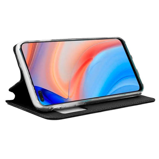 Étui à rabat élégant pour Oppo Reno 4 Pro, noir lisse