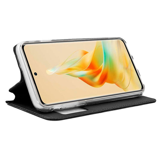 Étui à rabat élégant pour Oppo Reno 8T, noir lisse