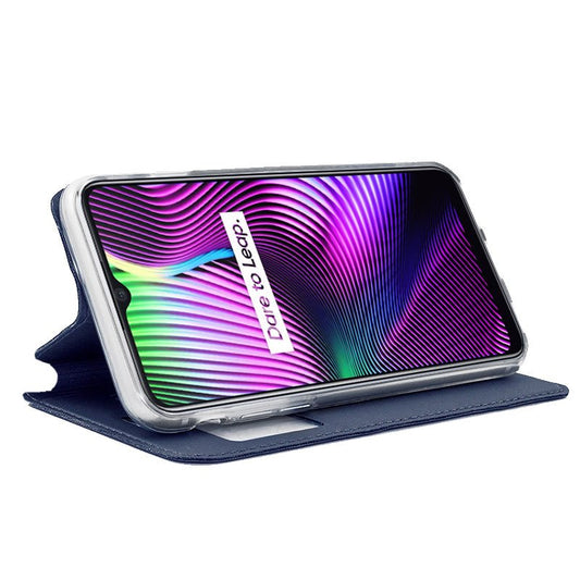 Étui à rabat Cool pour Realme 7i / C25s, bleu uni