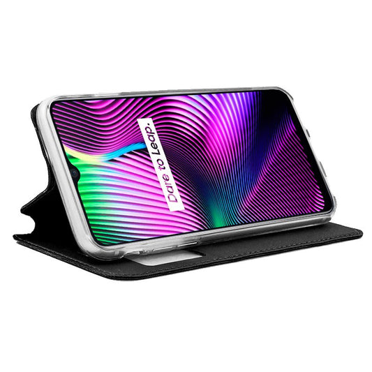Étui à rabat Cool pour Realme 7i / C25s, noir uni