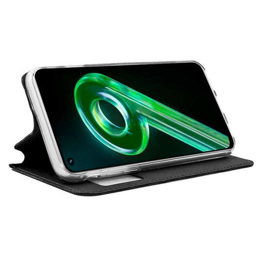 Étui à rabat tendance pour Realme 9 5G / 9 Pro, noir uni