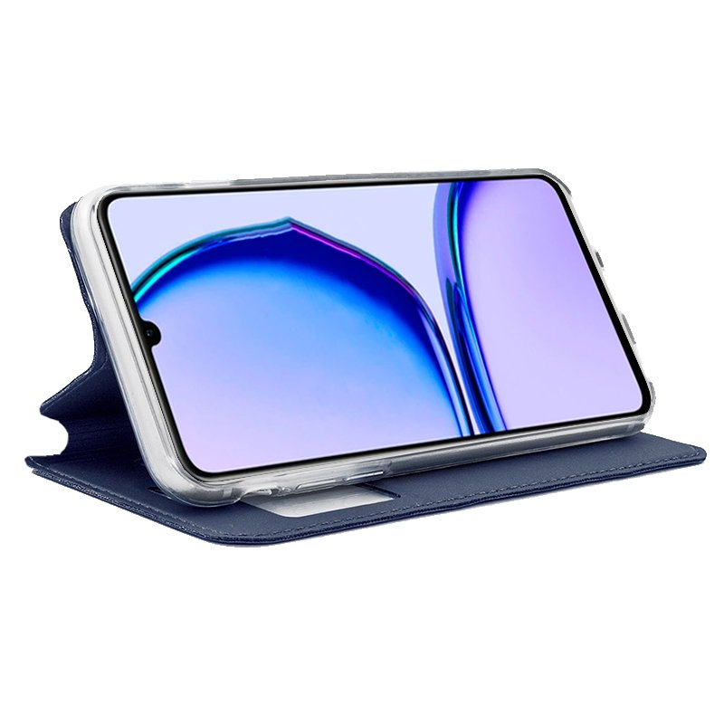Étui à rabat tendance pour Realme C53 / C51 / Note 50, noir uni