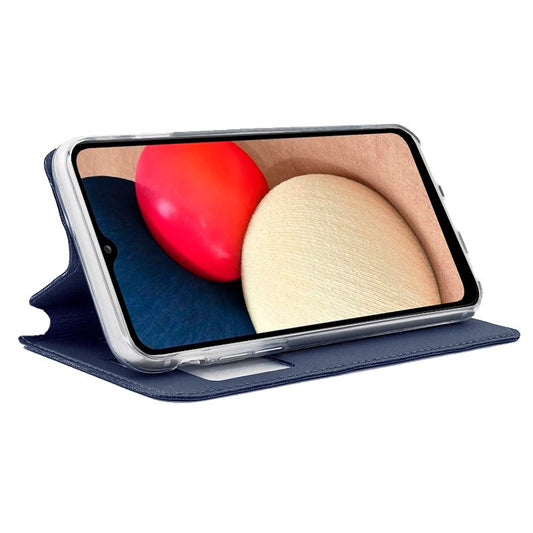 Étui à rabat Cool pour Samsung A025 Galaxy A02s Bleu uni