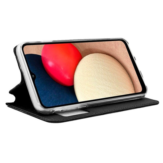 Étui à rabat Cool pour Samsung A025 Galaxy A02s Noir lisse