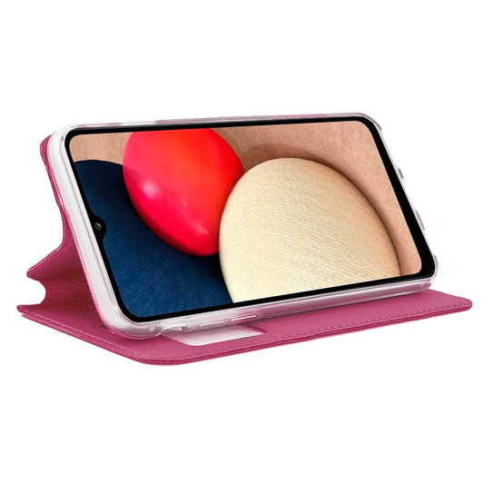 Étui à rabat tendance pour Samsung A025 et Galaxy A02s, rose uni
