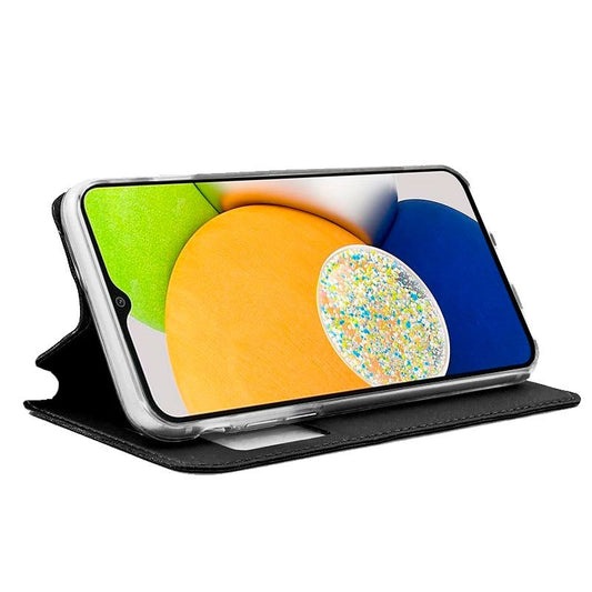 Étui à rabat Cool pour Samsung A035 Galaxy A03 Noir lisse
