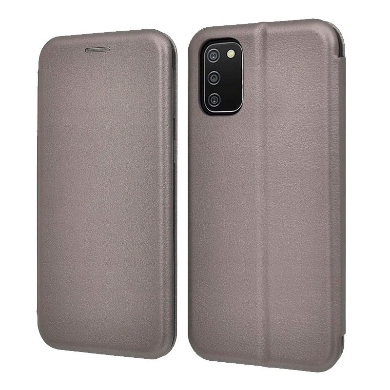 Étui à rabat élégant pour Samsung A037 Galaxy A03s Argenté