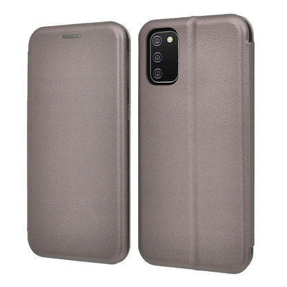 Étui à rabat élégant pour Samsung A037 Galaxy A03s Argenté