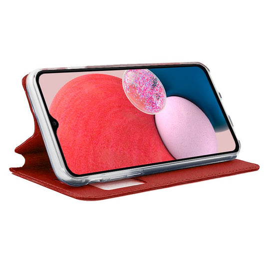 Étui à rabat Cool pour Samsung A135 Galaxy A13 Rouge uni