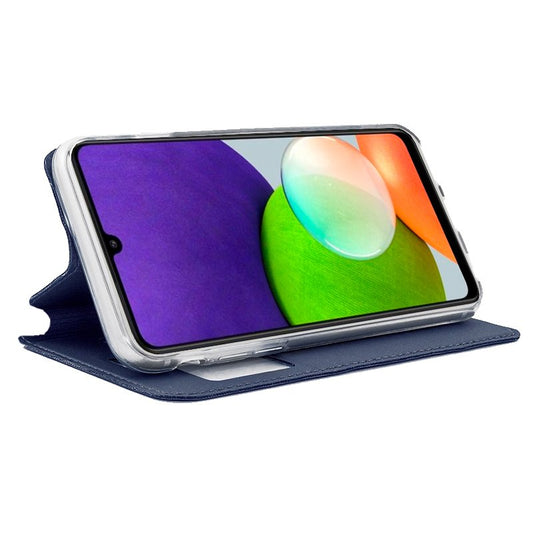 Étui à rabat tendance pour Samsung A225 Galaxy A22 4G, bleu uni