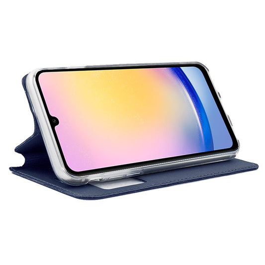 Étui à rabat tendance pour Samsung A256 Galaxy A25 5G, bleu uni