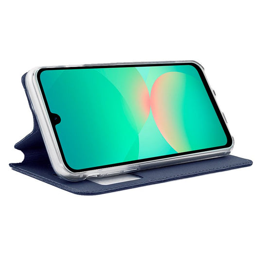 Étui à rabat tendance pour Samsung A266 Galaxy A26 5G, bleu uni