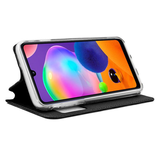Étui à rabat Cool pour Samsung A315 Galaxy A31 Noir lisse