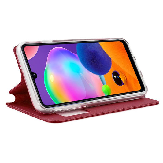 Étui à rabat Cool pour Samsung A315 Galaxy A31 Rouge uni