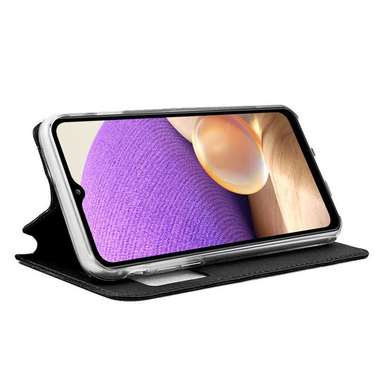 Étui à rabat Cool pour Samsung A326 Galaxy A32 5G, noir lisse