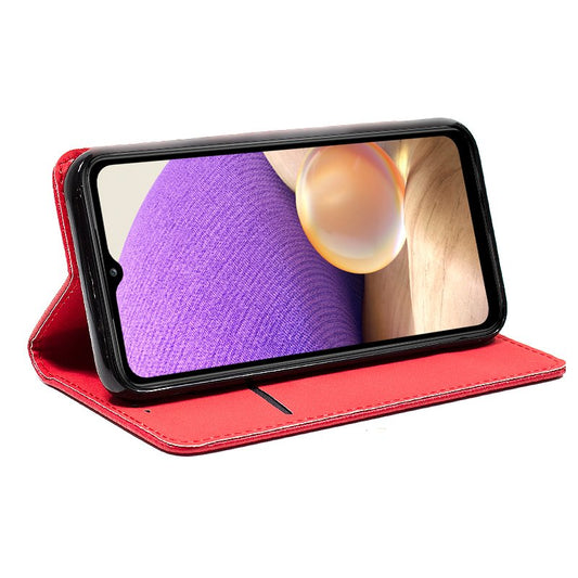 Étui à rabat tendance pour Samsung A326 Galaxy A32 5G, rouge uni