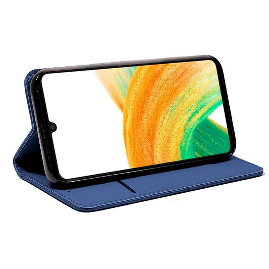 Étui à rabat Cool pour Samsung A336 Galaxy A33 5G Bleu uni