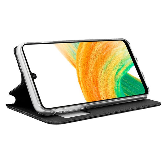 Étui à rabat Cool pour Samsung A336 Galaxy A33 5G, noir lisse