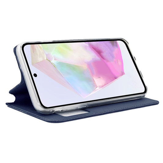 Étui à rabat tendance pour Samsung A356 Galaxy A35 5G, bleu uni