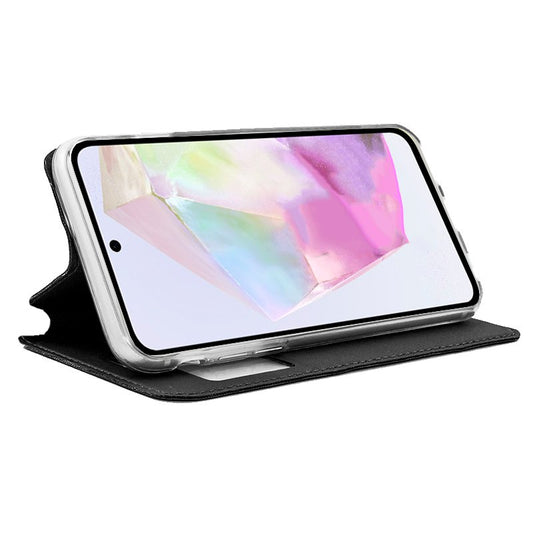 Étui à rabat Cool pour Samsung A356 Galaxy A35 5G, noir lisse