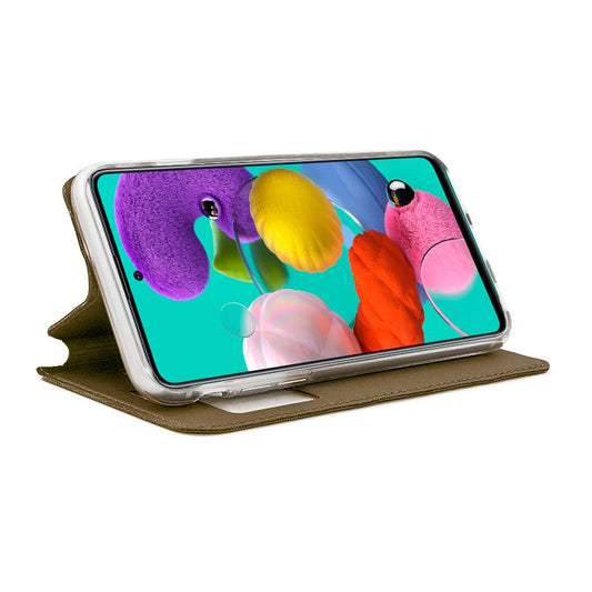 Étui à rabat Cool pour Samsung A515 et Galaxy A51, bronze lisse
