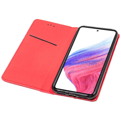 Étui à rabat tendance pour Samsung A536 Galaxy A53 5G, rouge uni