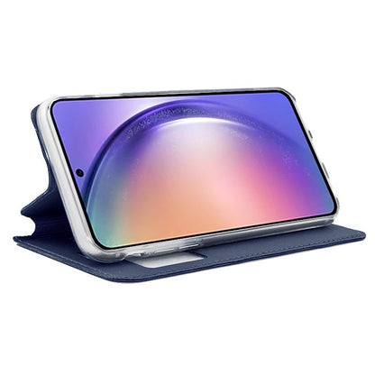 Étui à rabat tendance pour Samsung A546 Galaxy A54 5G, bleu uni