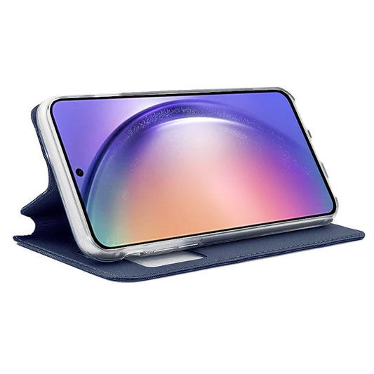 Étui à rabat tendance pour Samsung A546 Galaxy A54 5G, bleu uni