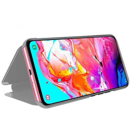 Étui à rabat transparent pour Samsung A705 et Galaxy A70, argent