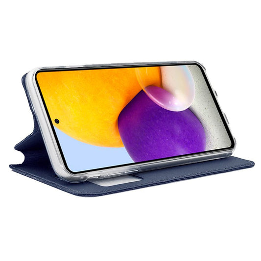 Étui à rabat Cool pour Samsung A725 Galaxy A72 Bleu uni