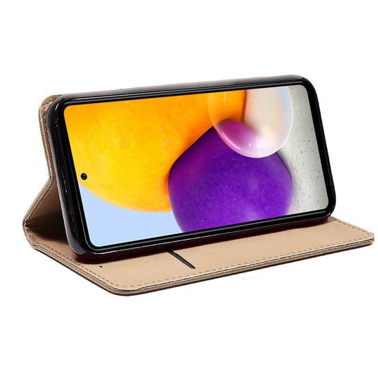 Étui à rabat Cool pour Samsung A725 et Galaxy A72, beige lisse