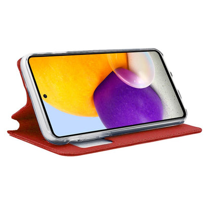Étui à rabat Cool pour Samsung A725 Galaxy A72 Rouge uni