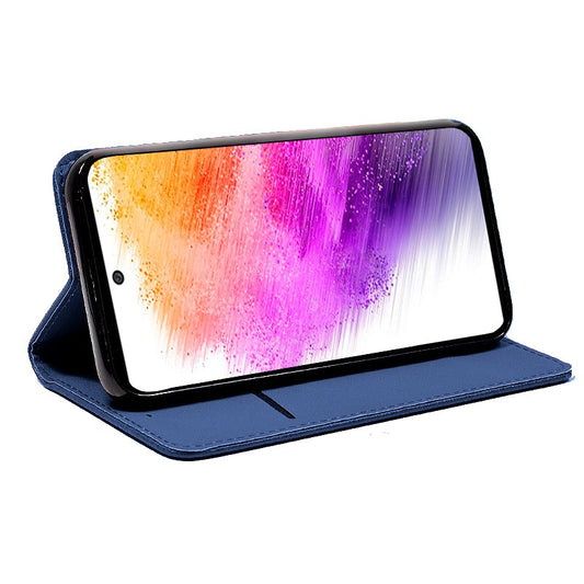 Étui à rabat Cool pour Samsung A736 Galaxy A73 5G, bleu uni