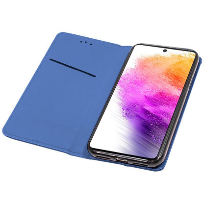 Étui à rabat Cool pour Samsung A736 Galaxy A73 5G, bleu uni